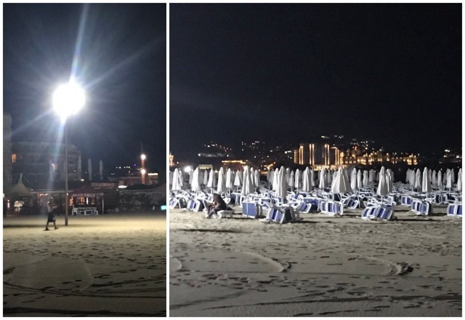 Мощни лампи превръщат нощта на плажа в Слънчев бряг в ден  - E-Burgas.com
