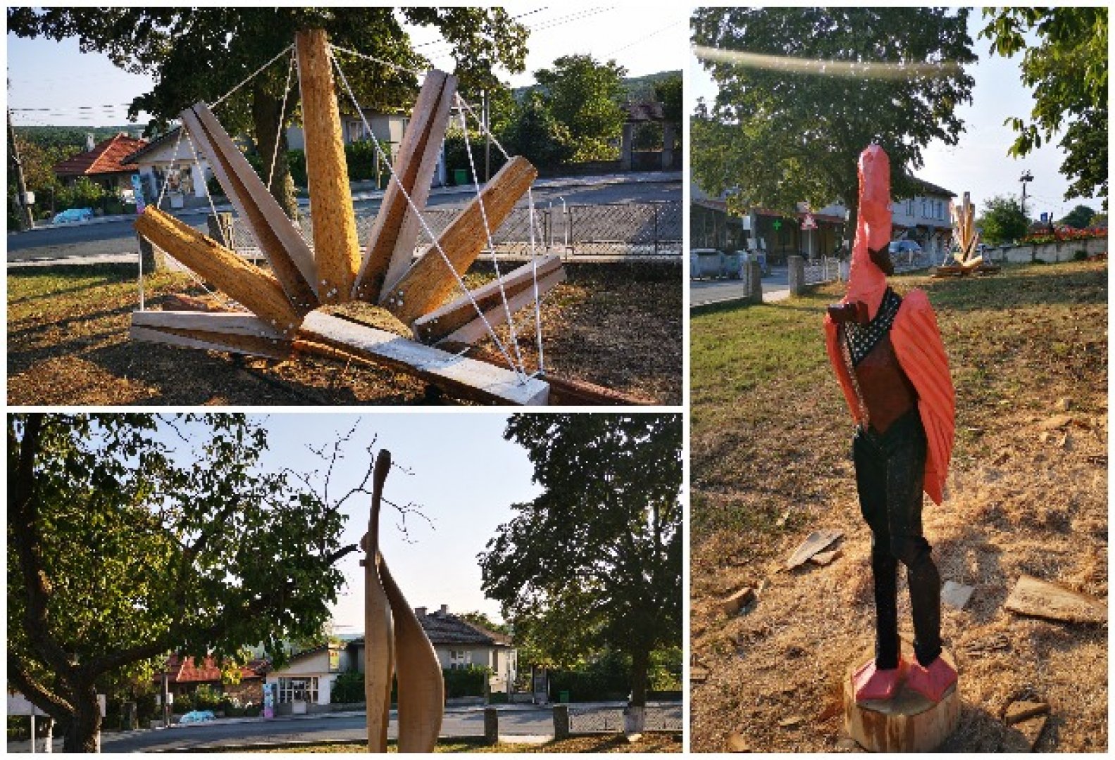 Скулптури от дърво преобразиха центъра на Ясна поляна - E-Burgas.com