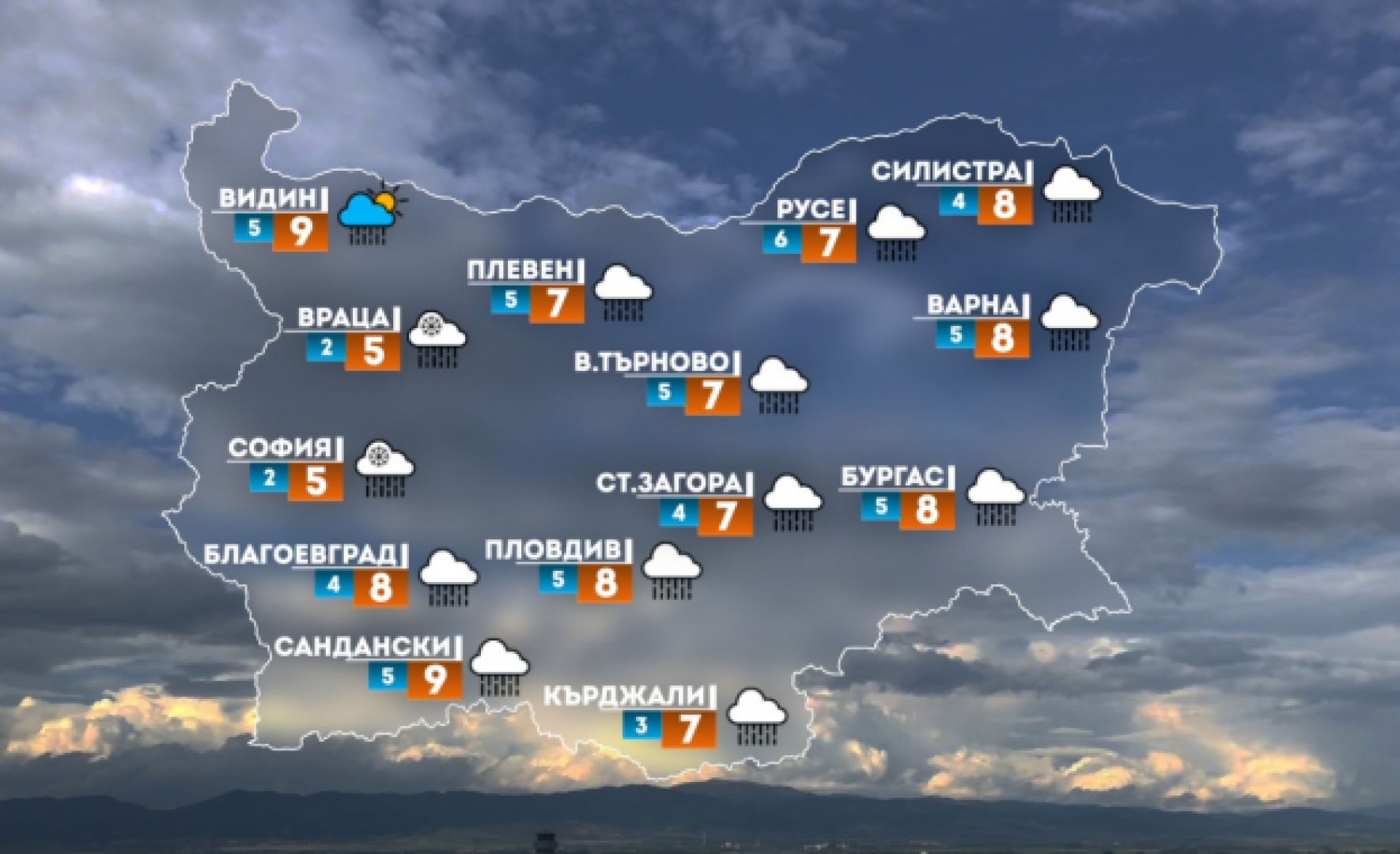 Идва захлаждане, очакват се валежи в цялата страна - E-Burgas.com