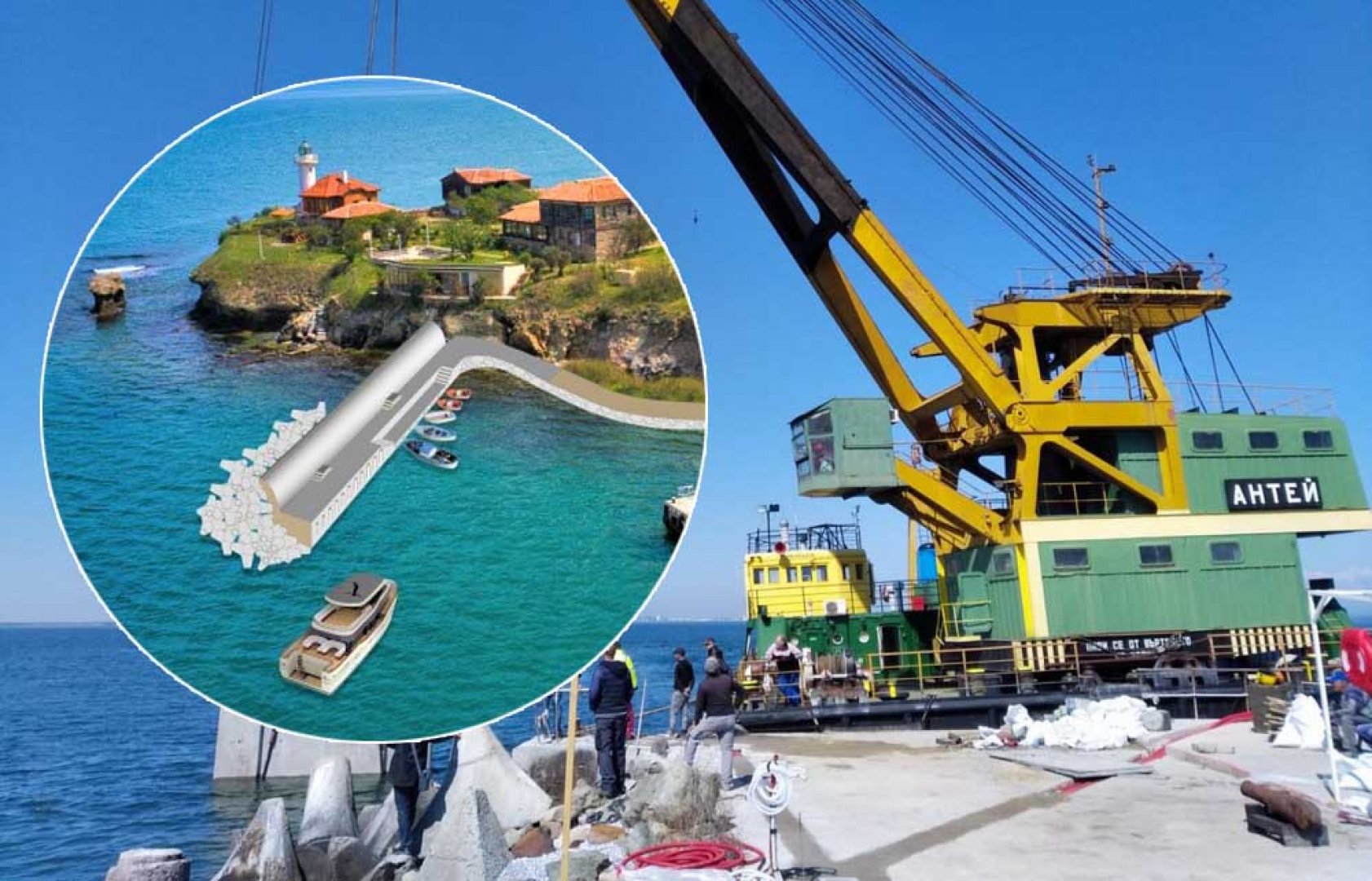 Започва изграждането на новия пристан на острова (Снимки) - E-Burgas.com