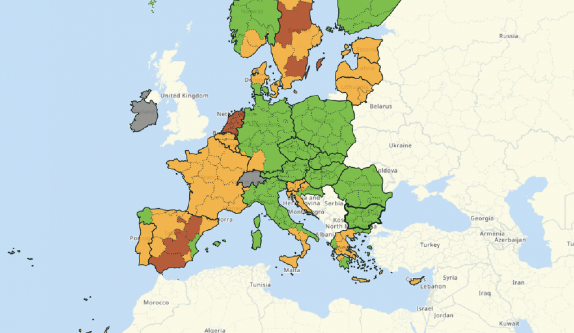 Вече сме в зелената зона на ковид картата на Европа - E-Burgas.com