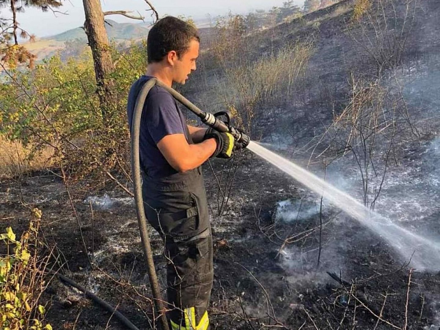 Девет огнеборци потушиха поредния пожар край Айтос - E-Burgas.com
