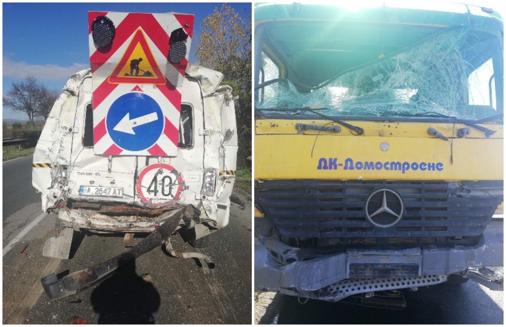 Катастрофа на пътя между Бургас и Сарафово прати шофьор на микробус в болница  - E-Burgas.com