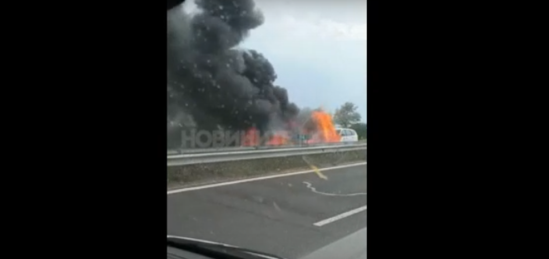 Верижна катастрофа с горящи коли затвори АМ „Тракия“ в посока Бургас - E-Burgas.com