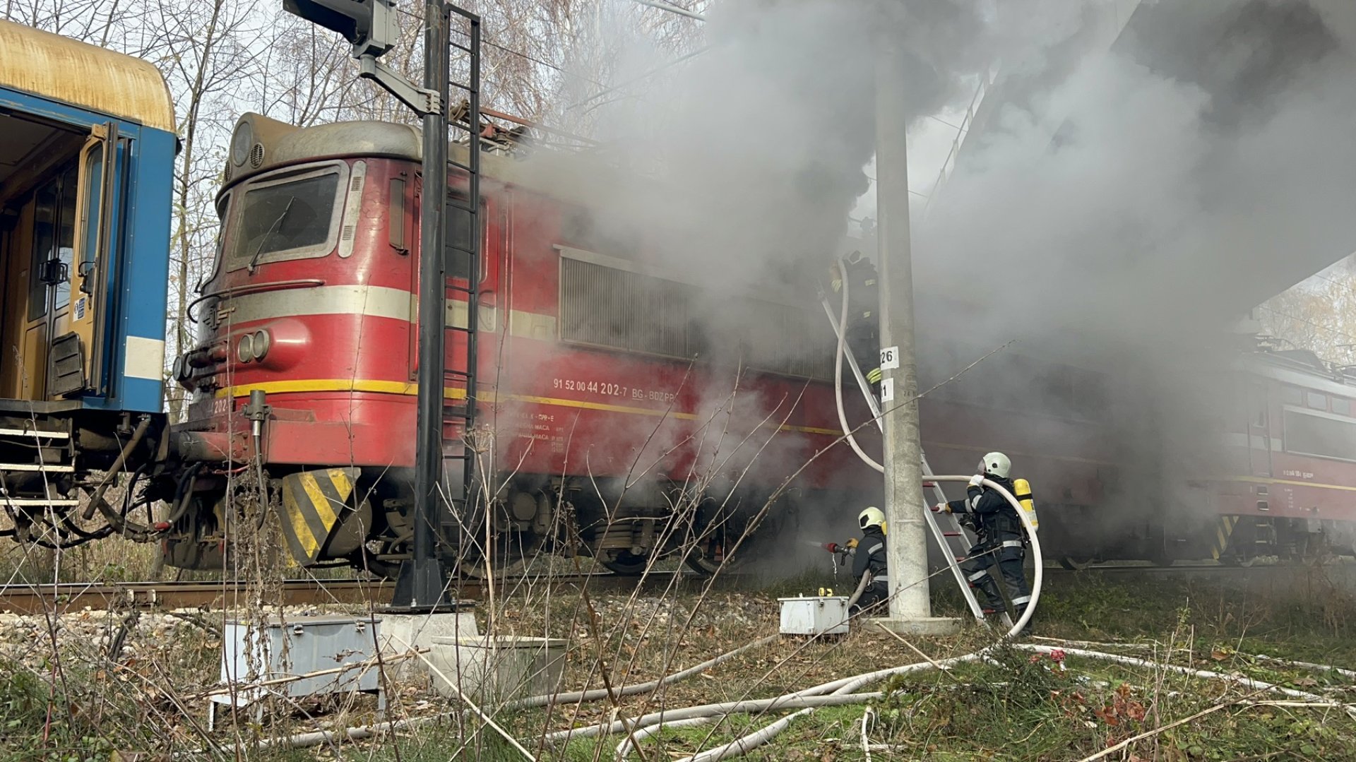 Локомотив на влак се запали  - E-Burgas.com