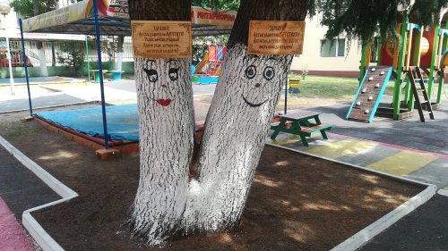Бургаска детска градина с поредна интересна и нестандартна инициатива: Усмихна 16 дръвчета (Снимки) - E-Burgas.com