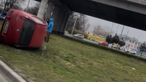 Кола по таван на кръговото към Меден рудник и Созопол - E-Burgas.com